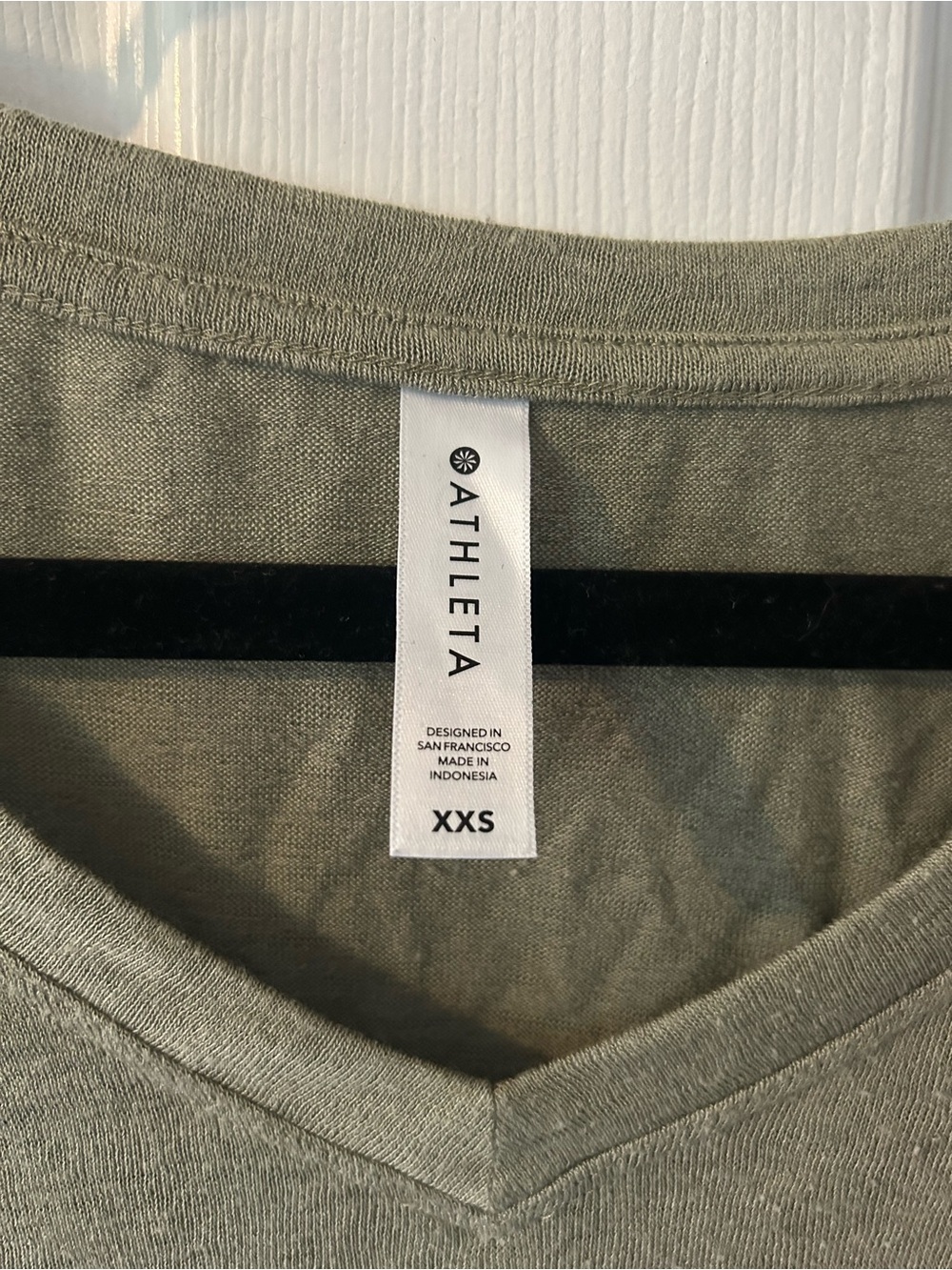 Athleta Olive V‑Neck Short Sleeve Tee - Picture 5 of 8